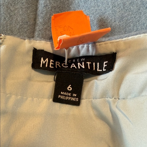 J .Crew Blue Wool w/ ruffle Skirt SZ 6 - Picture 4 of 6